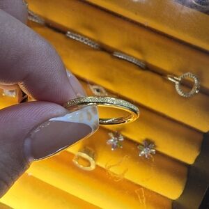 Dainty Gold Glitter Ring